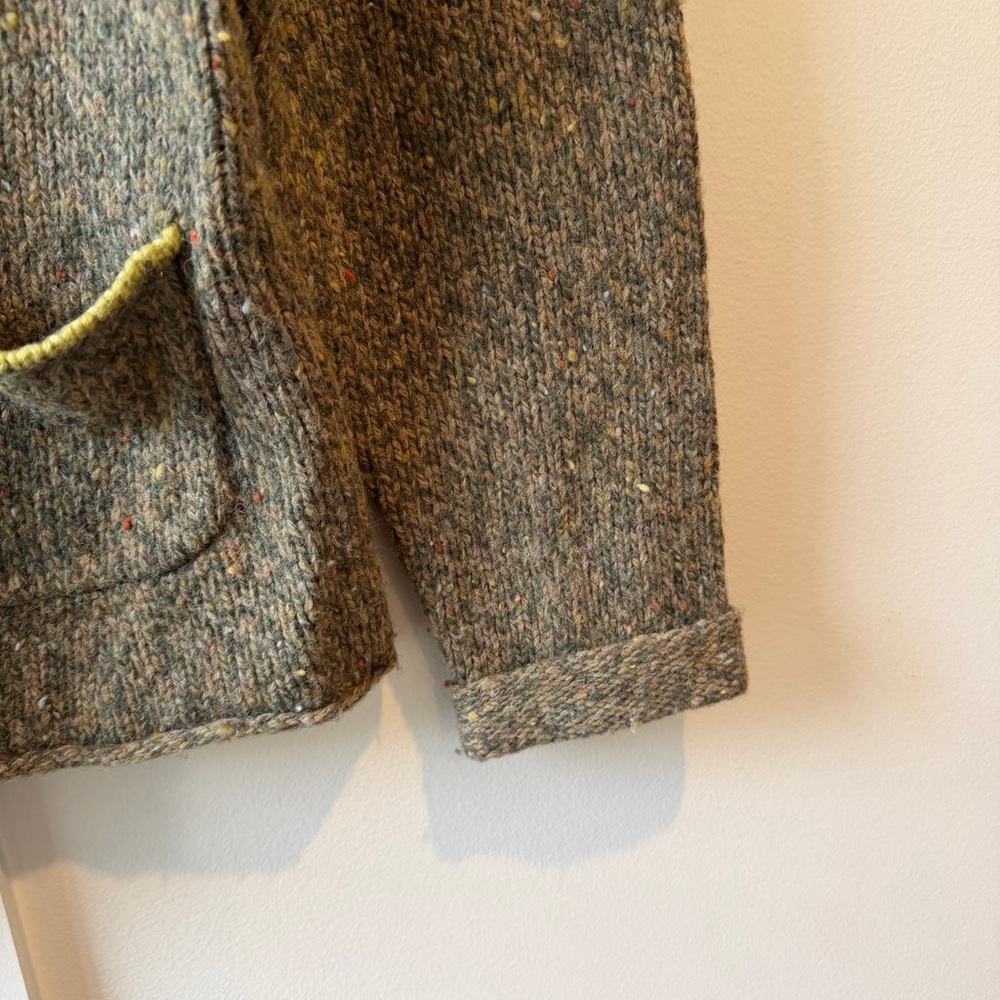 Vintage Talbots Cardigan Sweater Wool Angora Green Pocket Grandma Snap Closure M - Picture 5 of 11